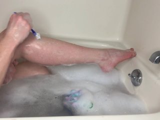 MyraTakes a Bath and Shaves_Her Legs. - ASMR
