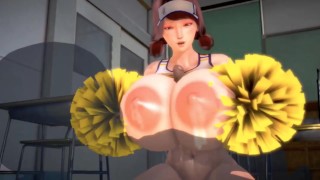 3D hentai super big tits Cheerleader
