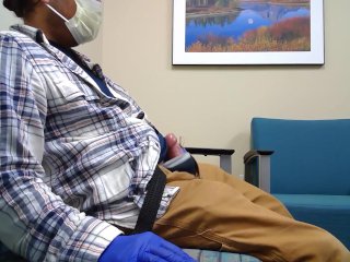 men, big dick, doctor office, men masterbating