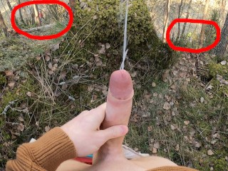 Risky Cumshots in Forest with People Around! | Johann Wood - Pornhub Gay