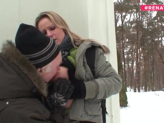 horny milf fucks old mann outdoor
