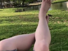 Public Park - Duck Pond - Feet Fetish