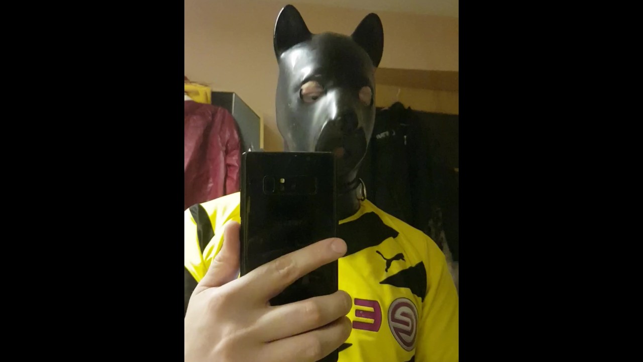 jizz extreme cum - german Dortmund triko and rubber mask