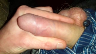 Playing with my limp little dick, getting my small cock hard