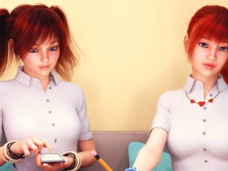 gameplay, babe, redhead, visual novel