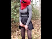 Preview 1 of Fox Fursuiter Pisses and Cums in Forest