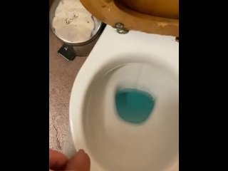 Wanking my cock and piss play 