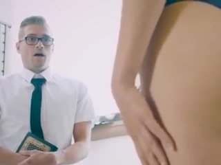 The sex of cute and sexy female biology professor sex with a student