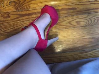 feet, high heels, stockings heels, solo female