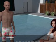 Preview 2 of Away From Home Part 19 Redhead Hottie In The Pool By LoveSkySan69