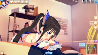 3D Hentaigame - hestia Mamada y Titsjob