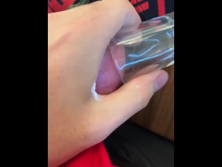 Filling a Shotglass Full of Cum