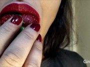 Preview 1 of Strawberry vore, tongue and smoking fetish (Short version)