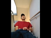 Preview 4 of masturbation in the emergency stairs.