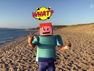 minecraft, real life, real animation, zloy steve