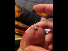 10 mins of my testicles moving and edging my cock