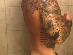 Jason Collins showering