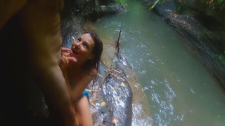 The Orgasmic WET FUCK In The Rain Jungle And River Enhances One's Sexual Perception