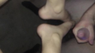 Denying Pussy Demand Cum On Her Feet Forces Me To Suck My Own Cum Off Her Toes
