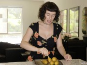 Preview 5 of Porn Stars Eating: Olive Glass Loves Corn Dogs