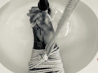 wash hands, music, soapy, bondage