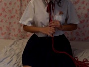 Preview 1 of Masturbation with ropes solo female shibari foreplay ASMR