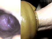 Preview 2 of Whore Hole + Cum Pole = Cum Hole: Fleshlight internal camera.