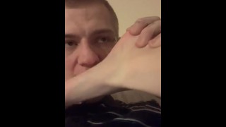 Foot licking