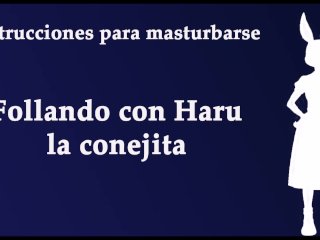 JOI hentai con Haru de Beastars. Con voz española. Furry.