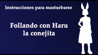 JOI hentai con Haru de Beastars. Con voz española. Furry.