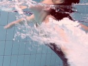 Preview 1 of Underwater babe Liza Rachinska swims naked
