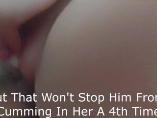 Screen Capture of Video Titled: BF Creampies Ovulating GF To Impregnate Her