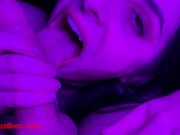 Preview 4 of Kaitlyn Katsaros Late Night Multi-Colored POV Blowjob