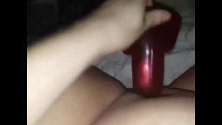 Playing with big red with a good squirt at the end 