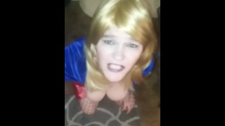 Supergirl defeated and in pain blows villain pov