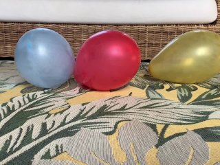 Sexy Foot Goddess pops balloons with heels