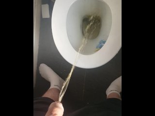 vertical video, solo male, big dick, toilet seat
