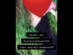 Gagging on a giant popsicle subscribe to my premium Snapchat sirenmoon420 
