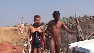 Safari Sex ラフなアフリカのフェチファックレッスン