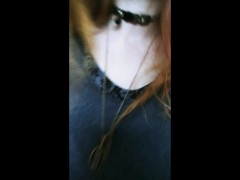 Goth Chick Smoking In Her Friends Minivan