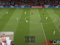 Video Youtube Gameplay FIFA 2020 ends in porn. Youtuber Jordi ENP fucks teen Lya.