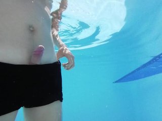 swimming pool, solo male, exclusive, swimsuit