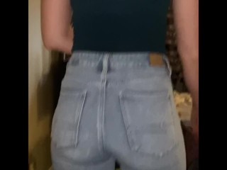Hott Tinder Blonde Takes is in the Butt first Night