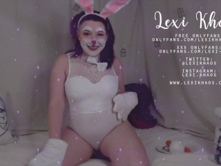 Lil Anal Bunny! Tail Plug, Carrot Insertion into three Holes! Happy Easter!
