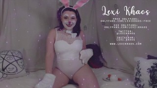 lil anal bunny! tail plug, carrot insertion into three holes! happy easter!