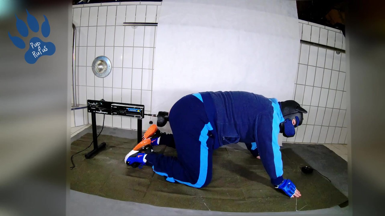 Pup machine fucked by 6,8cm toy in his german army tracksuit | Gay ...