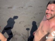 Preview 2 of ...on the beach with Jeremy Sanchez and the real BLESHCOUPLE from Berlin...