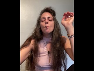 smoking, smoking fetish, long hair, tip for attention