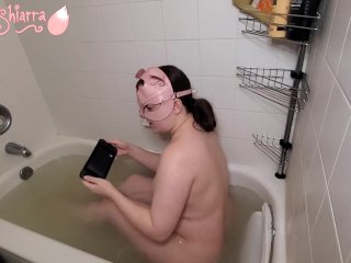gamer girl, amateur, bathtub, bath