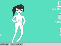 Sexy Goth AI Squirts & Jumps Multiple times Masturbates W Pointer 720p